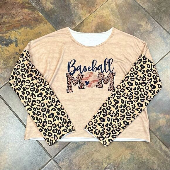 Baseball Mom Animal Print Sweatshirt 5XL - Picture 4 of 8